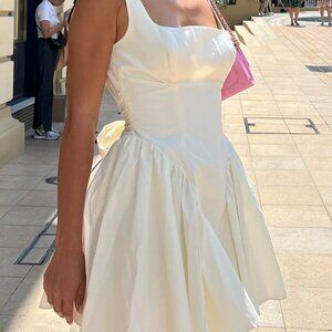 Drop Waist Open Back Zippered Short Dress